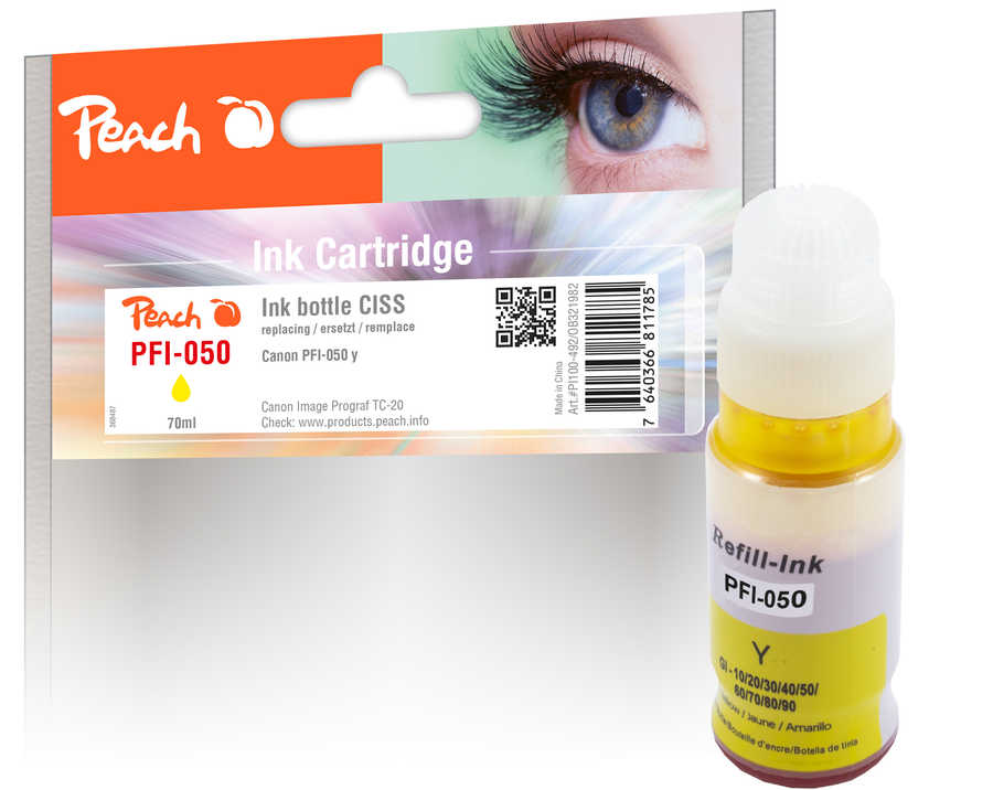 Peach  Ink Bottle pigm. yellow compatible with