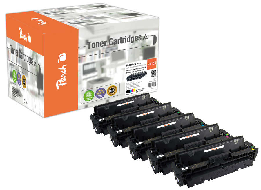 Peach Multipack Plus  compatible avec
ID-Fabricant: No. 410X, CF410X*2, CF411X, CF412X, CF413X