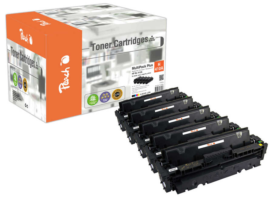 Peach Multipack Plus  compatible avec
ID-Fabricant: No. 410A, CF410A*2, CF411A, CF412A, CF413A