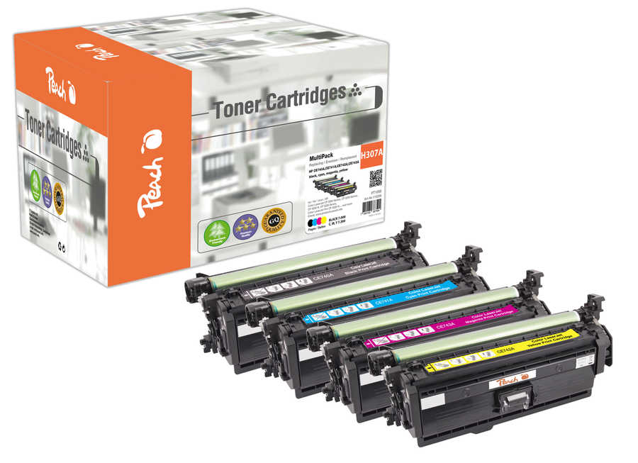 Peach Multipack , compatible avec
ID-Fabricant: No. 307A, CE740A, CE741A, CE742A, CE743A