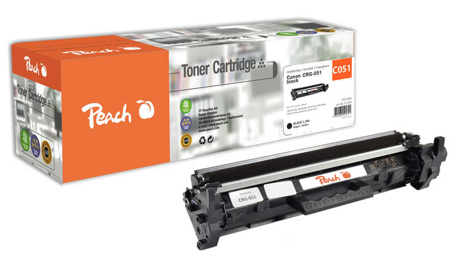 Peach  Toner Module noire, compatible avec
ID-Fabricant: CRG-051 bk, 2168C002