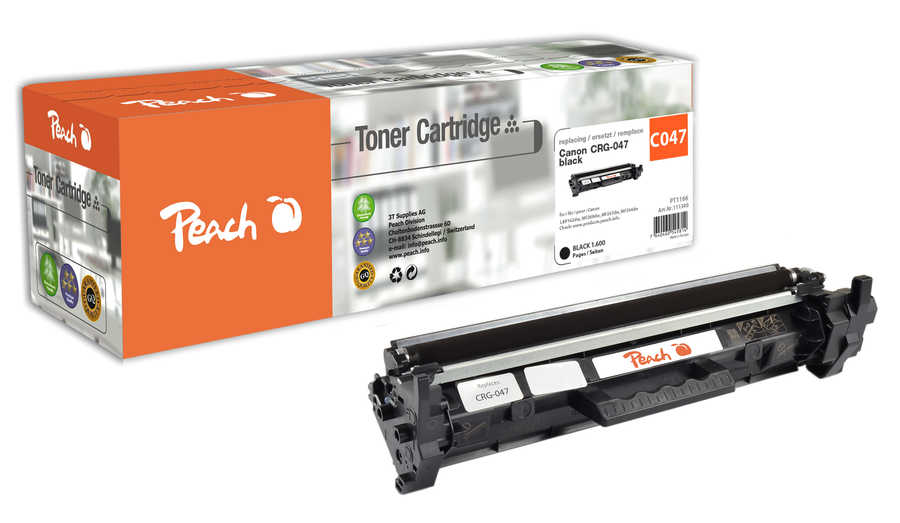 Peach  Toner Module noire, compatible avec
ID-Fabricant: CRG-047 bk, 2164C002