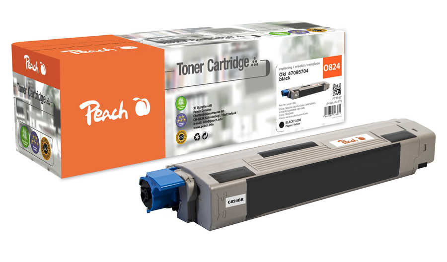 Peach  Toner Module noire, compatible avec
ID-Fabricant: 47095704