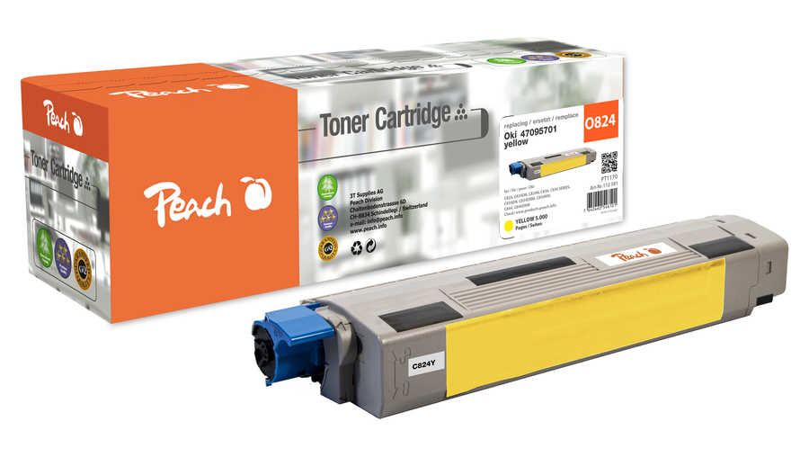 Peach  Toner Module jaune, compatible avec
ID-Fabricant: 47095701