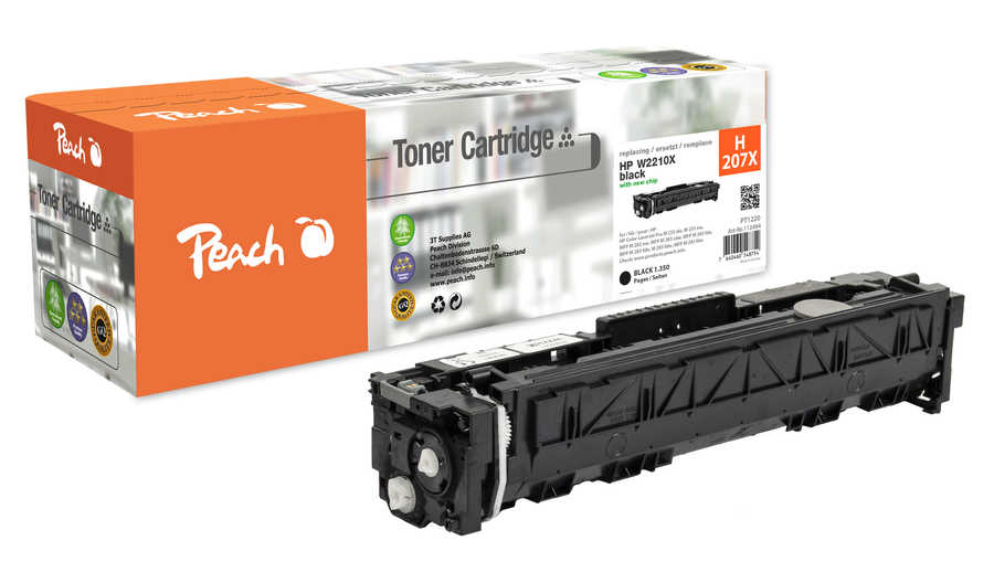 Peach  Cartouche de toner noire, comapatible avec
ID-Fabricant: No. 207X, W2210X