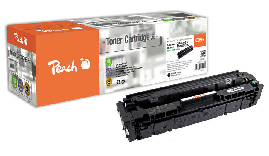 Peach  Toner Module noire, compatible avec
ID-Fabricant: CRG-055 bk, 3016C002