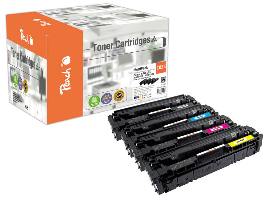 Peach Multipack , compatible avec
ID-Fabricant: CRG-055, 3016C002, 3015C002, 3014C002, 3013C002