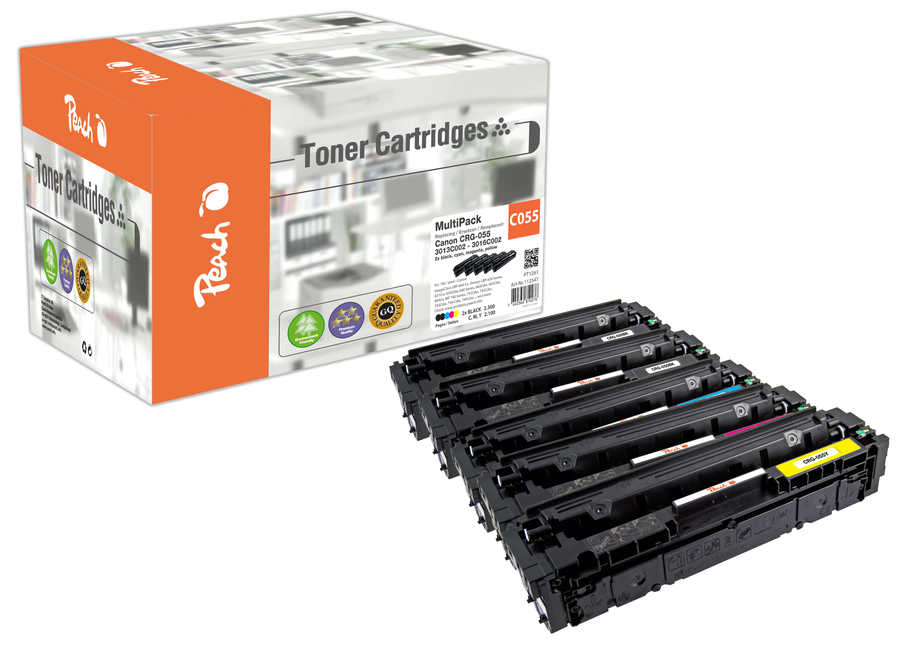 Peach Multipack Plus  compatible avec
ID-Fabricant: CRG-055, 3016C002*2, 3015C002, 3014C002, 3013C002