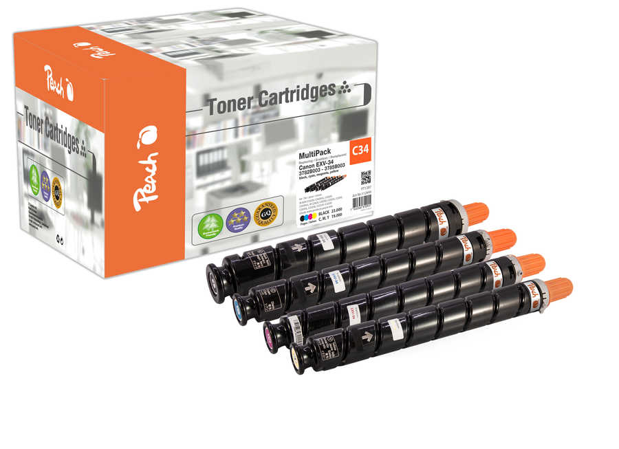 Peach Multipack , compatible avec
ID-Fabricant: EXV-34, 3782B003, 3783B003, 3784B003, 3785B003