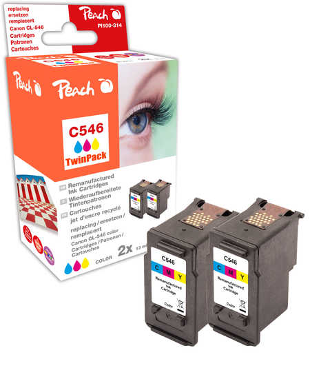 Peach  Double Pack tête d'impression couleur, compatible avec
ID-Fabricant: CL-546*2, 8289B001*2