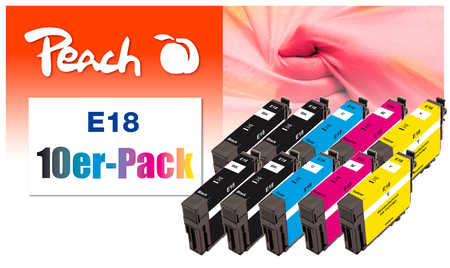 Peach  Pack de 10 cartouches d'encre compatible avec
ID-Fabricant: No. 18, C13T18064010