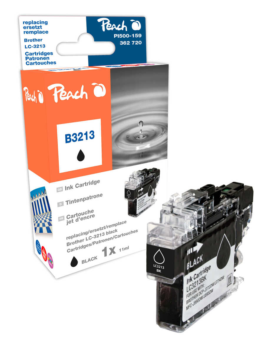 Peach Cartouche d'encre  noir, compatible avec
ID-Fabricant: LC-3213BK