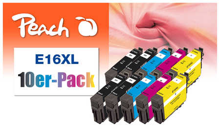 Peach  Pack de 10, compatible avec
ID-Fabricant: No. 16XL, C13T16364010