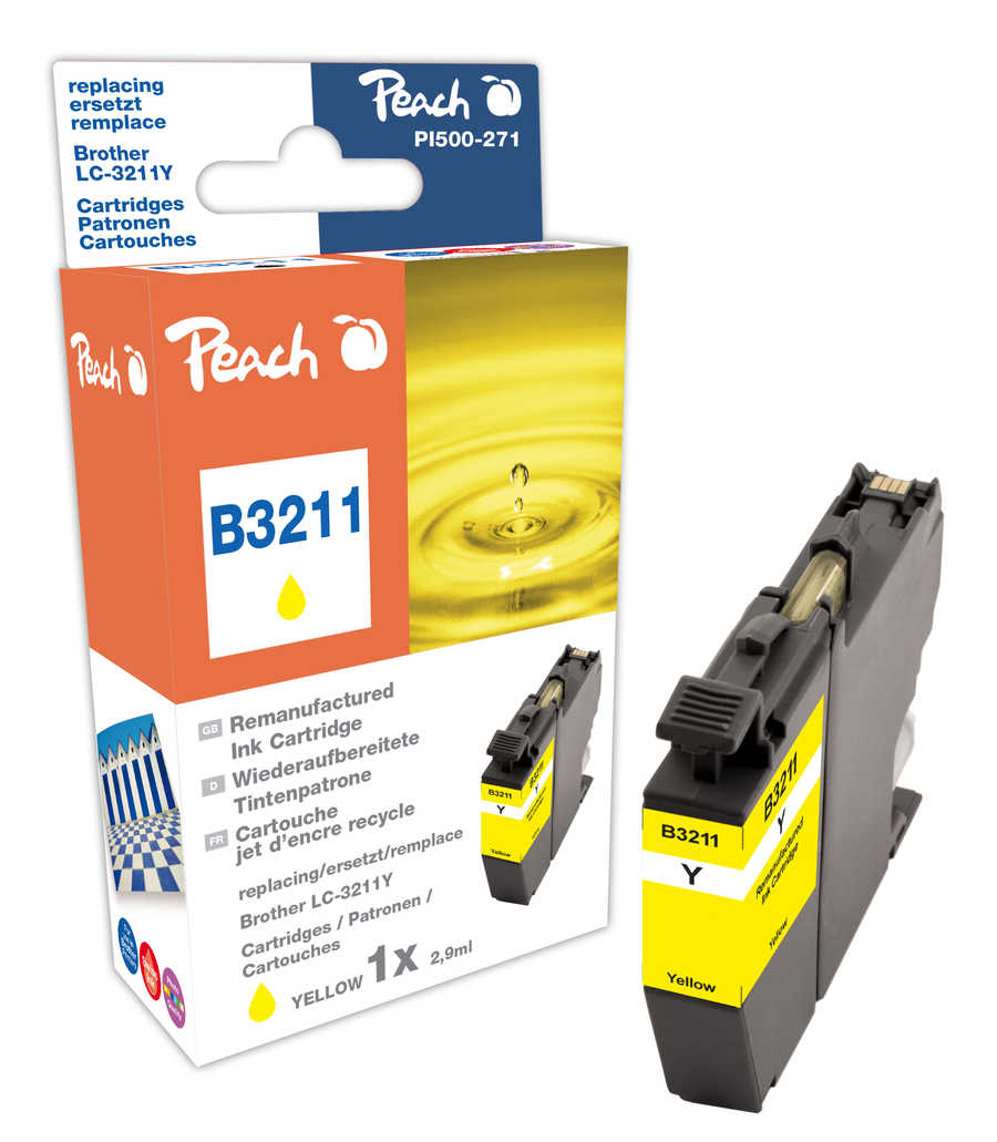 Peach Cartouche d'encre  jaune, compatible avec
ID-Fabricant: LC-3211Y