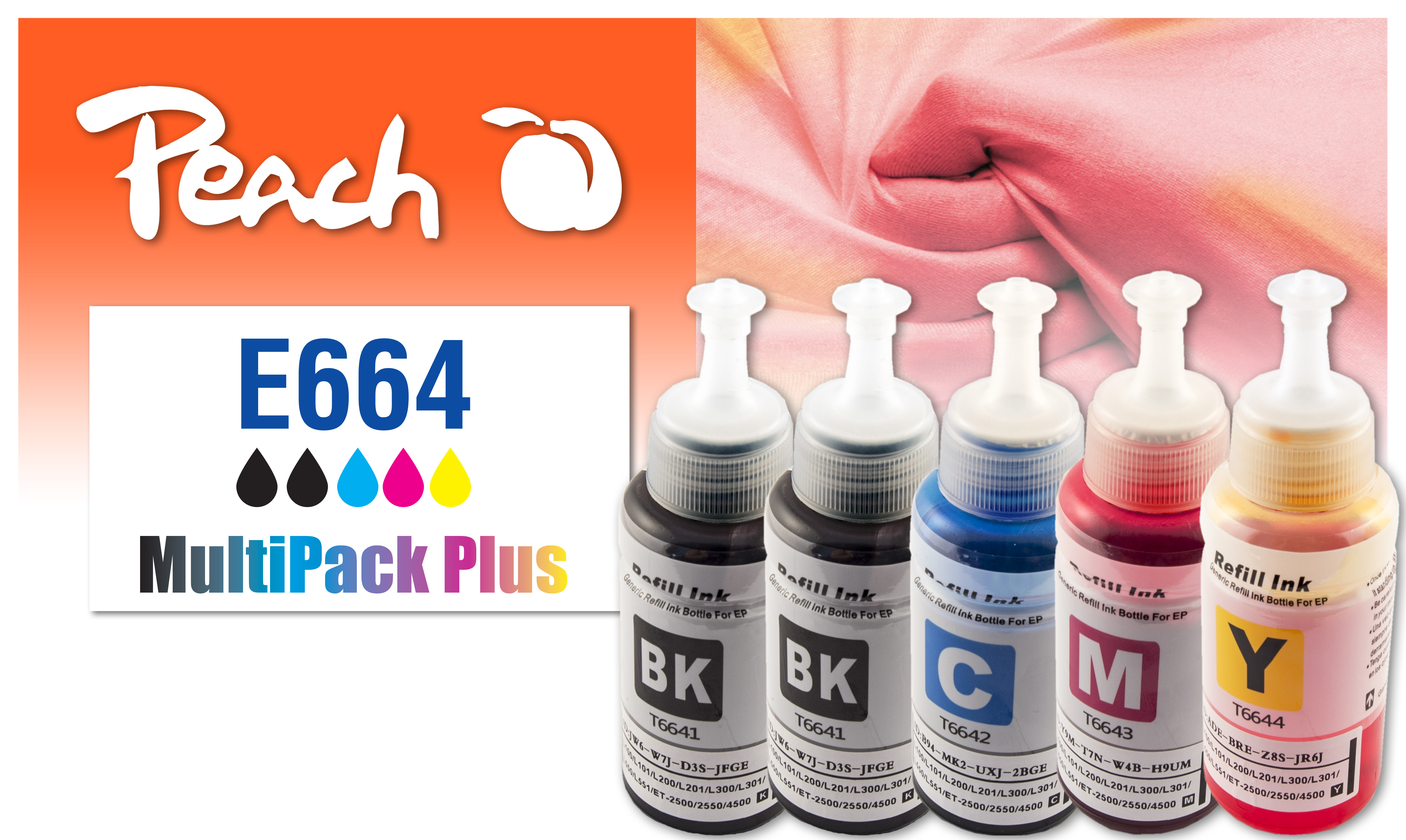 Peach Multipack Plus  compatible avec
ID-Fabricant: No. 664, C13T664640