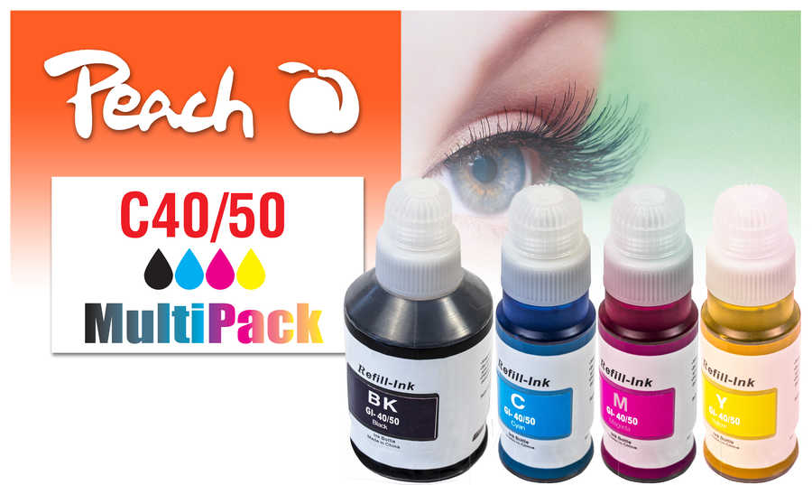 Peach  Multi Pack, compatible avec
ID-Fabricant: GI-40, GI-50