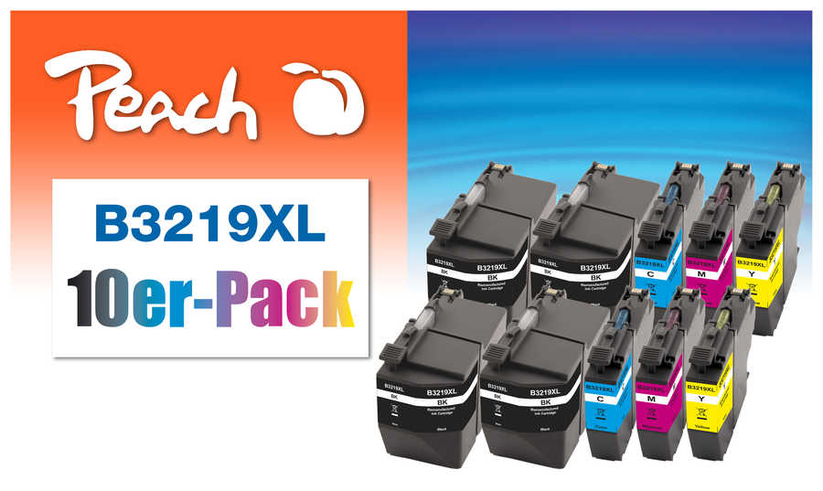 Peach  Pack de 10 cartouches d'encre, XL, compatible avec
ID-Fabricant: LC-3219XL