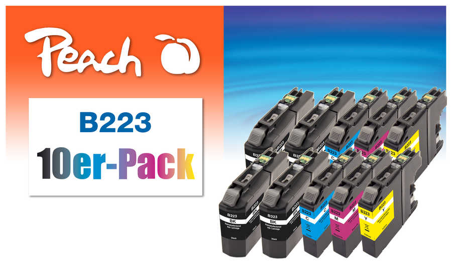 Peach  Pack de 10 cartouches d'encre, XL, compatible avec
ID-Fabricant: LC-223VALBP