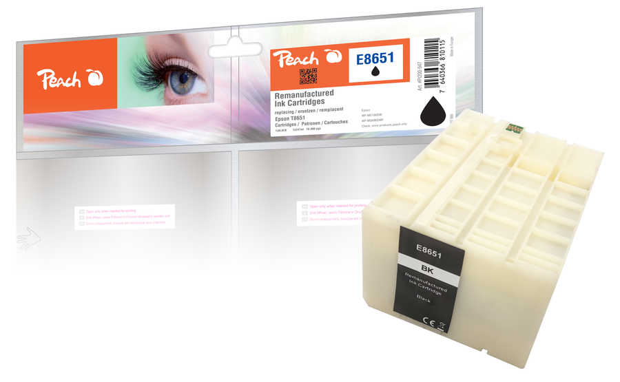 Peach  XXL Ink Cartridge black, compatible with
ID-Fabricant: T8651 bk, C13T86514010