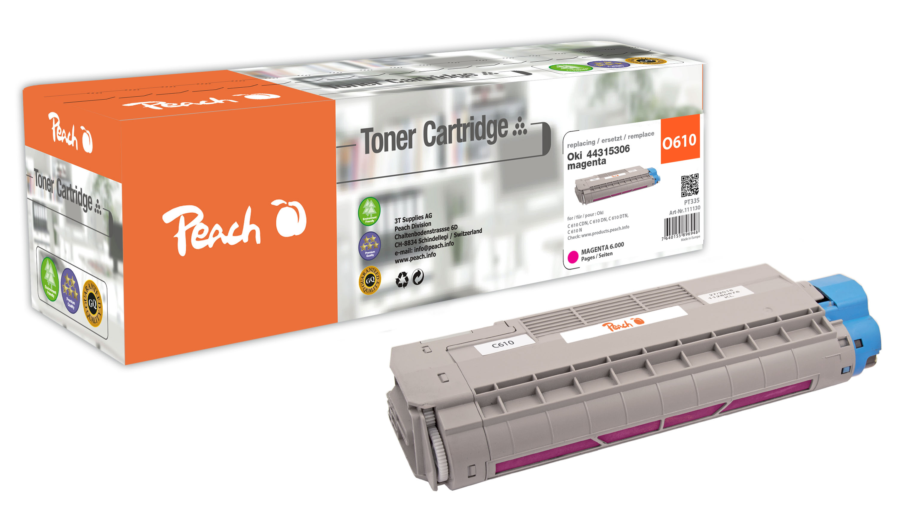 Peach  Toner Module magenta, compatible avec
ID-Fabricant: 44315306