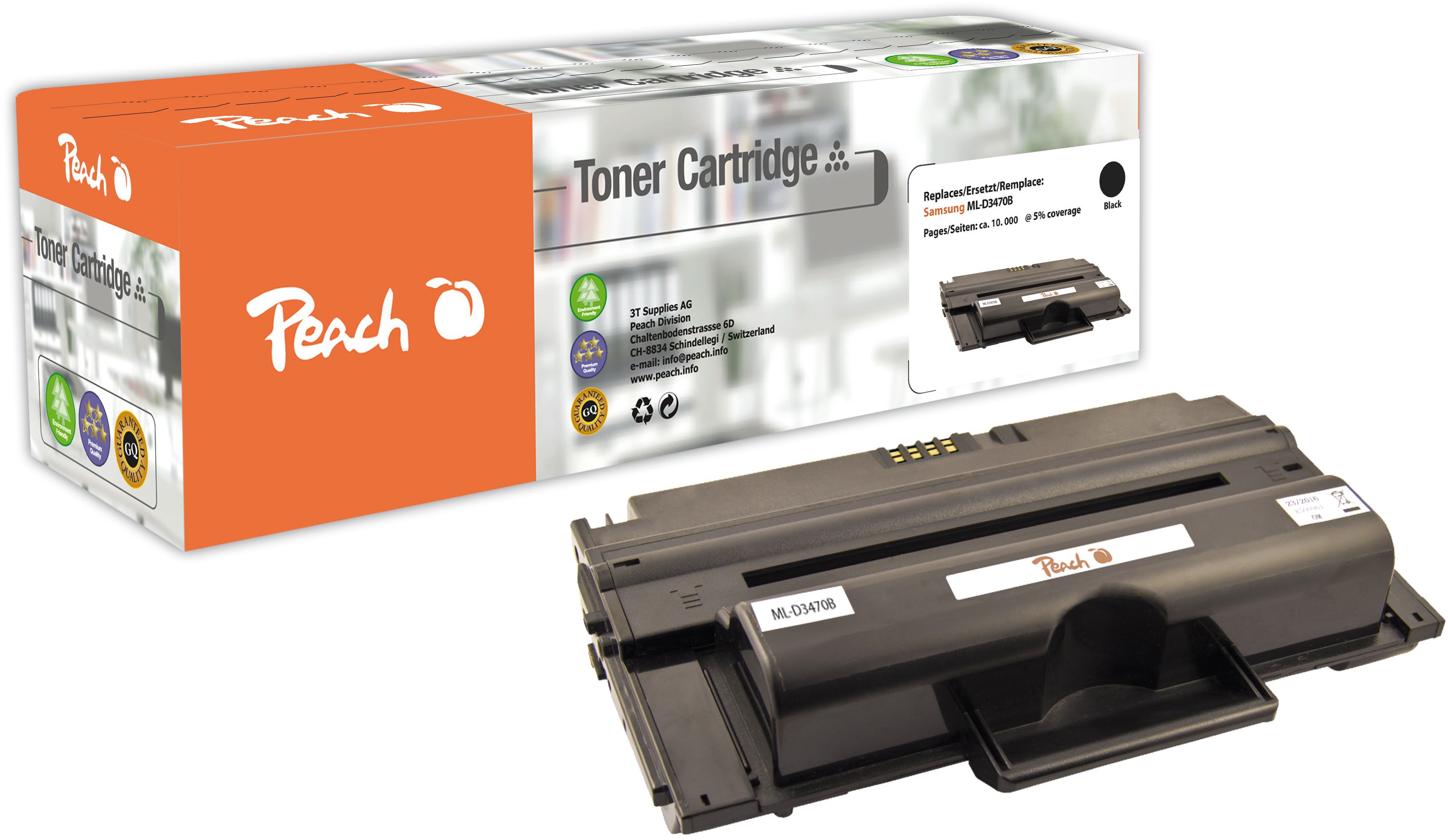 Peach  Toner Module noire, compatible avec
ID-Fabricant: SU672A, ML-D3470B