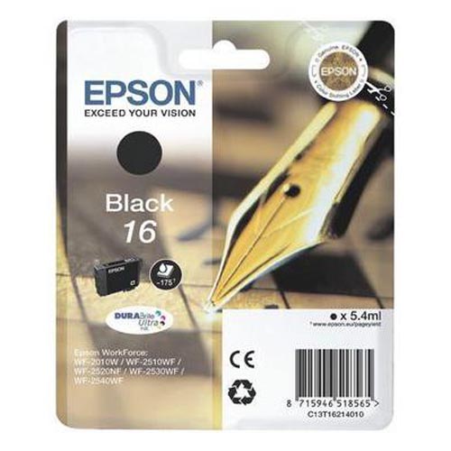 Original Cartouche d'encre noire originale
ID-Fabricant: No. 16 bk, C13T16214010