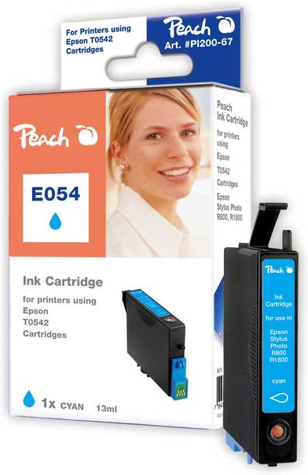 Peach Cartouche d'encre  cyan, compatible avec
ID-Fabricant: T0542C, C13T05424010