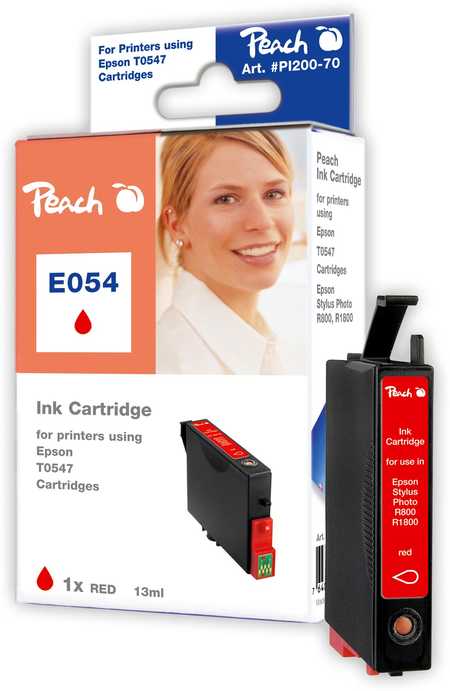 Peach Cartouche d'encre  rouge, compatible avec
ID-Fabricant: T0547R, C13T05474010