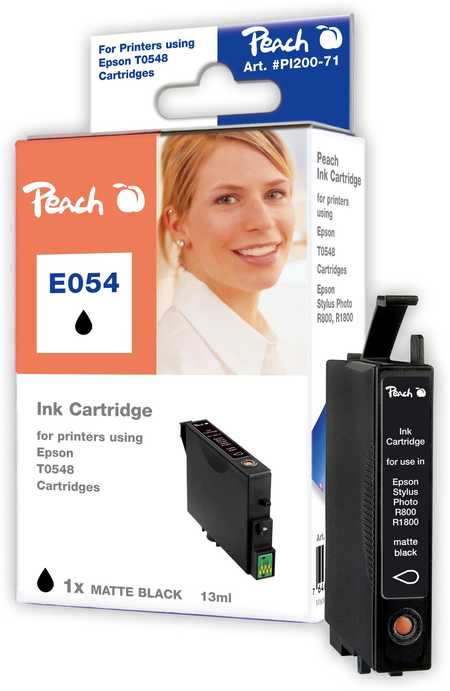 Peach Cartouche d'encre  noir mat, compatible avec
ID-Fabricant: T0548MBK, C13T05484010