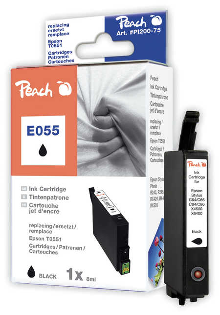 Peach Cartouche d'encre  noir, compatible avec
ID-Fabricant: T0551 bk, C13T05514010