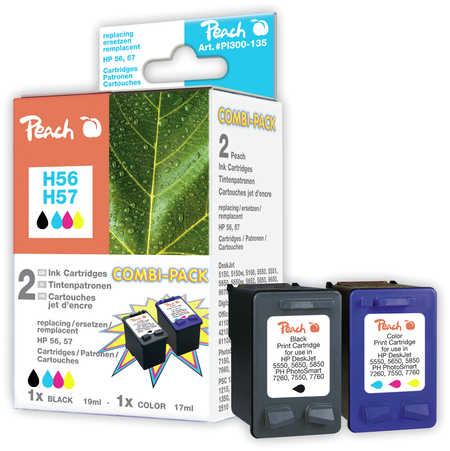 Peach  Multipack cartouche d'encre, compatible avec
ID-Fabricant: No. 56, No. 57, SA342AE