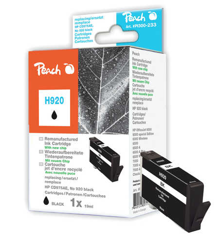 Peach  cartouche d'encre Cartridge noire compatible avec
ID-Fabricant: No. 920 bk, CD971AE