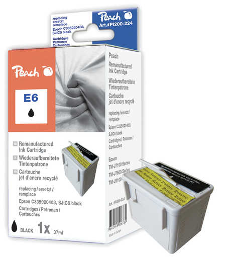 Peach Cartouche d'encre  noir, compatible avec
ID-Fabricant: SJIC6BK, C33S020403
