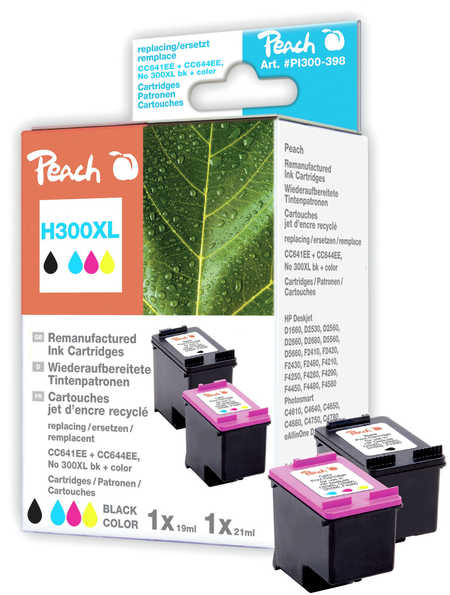 Peach  Multi Pack, compatible avec
ID-Fabricant: No. 300XL, CC641EE, CC644EE