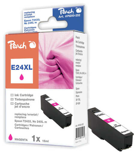 Peach Cartouche d'encre  HY magenta, compatible avec
ID-Fabricant: No. 24XL m, C13T24334010