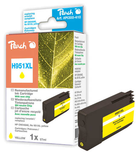 Peach  cartouche d'encre jaune HC compatible avec 
ID-Fabricant: No. 951XL y, CN048A