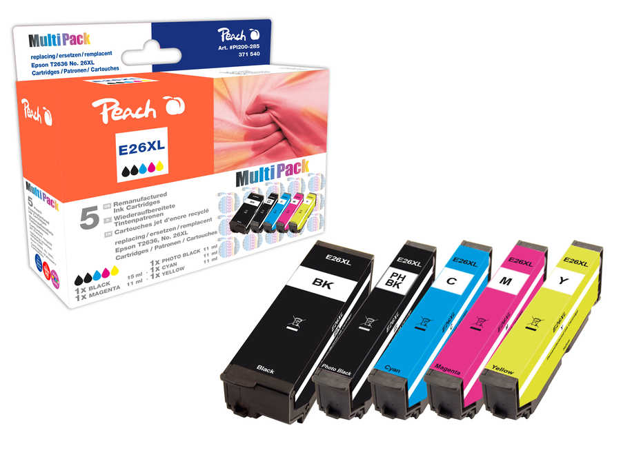 Peach  Multi Pack, HY compatible avec
ID-Fabricant: No. 26XL, C13T26364010