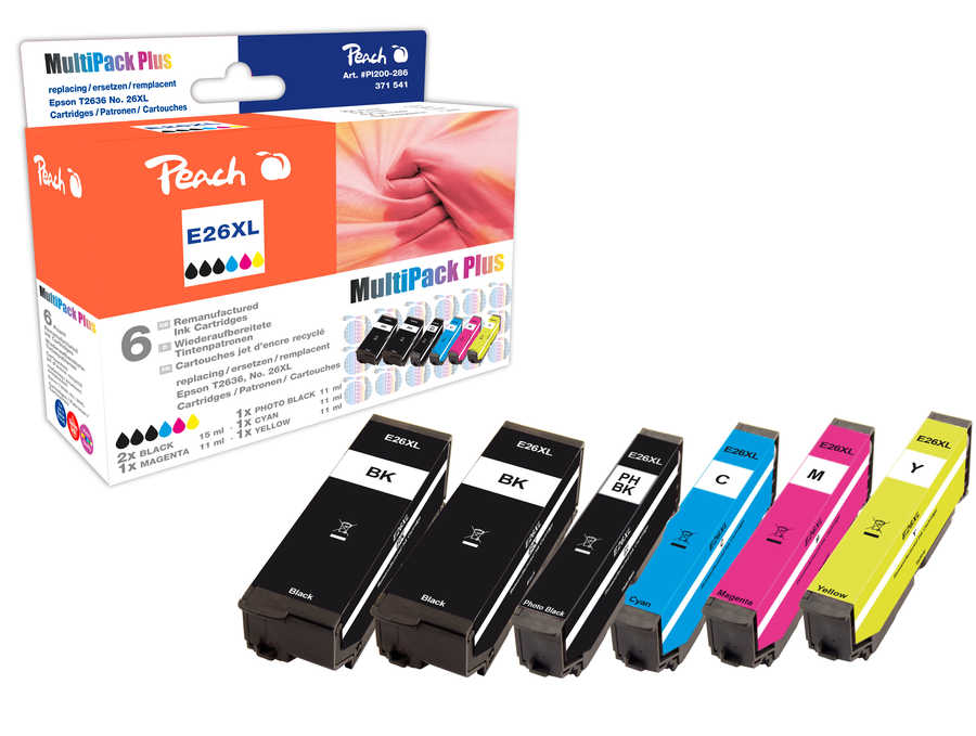 Peach  Multi Pack Plus, HY compatible avec
ID-Fabricant: No. 26XL, C13T26364010