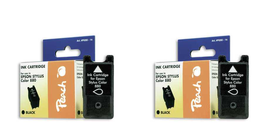 Peach  Twin Pack cartouche d'encre noire, compatible avec
ID-Fabricant: T019BK*2, C13T01940210