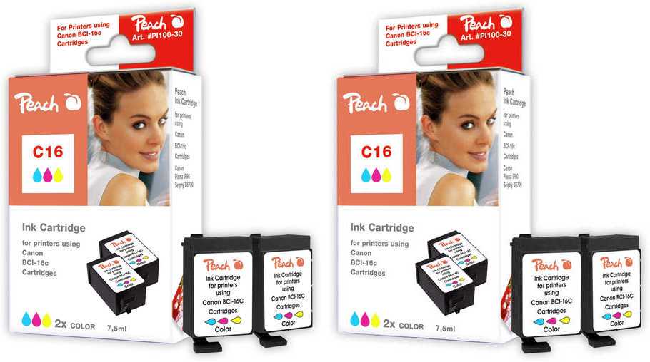 Peach  Twin Pack 2 cartouches coleur, compatible avec