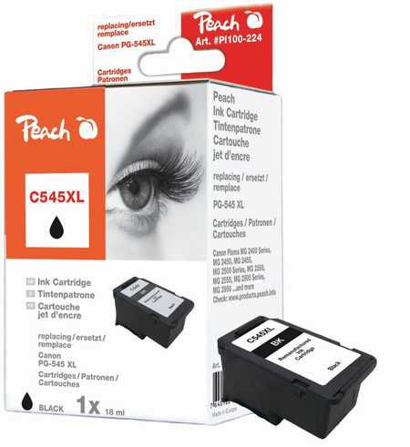 Peach  tête d'impression XL noire compatible avec
ID-Fabricant: PG-545XL, 8286B001