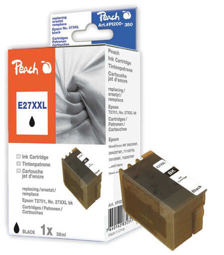 Peach  cartouche d'encre Cartridge noire compatible avec
ID-Fabricant: T2791, No. 27XXL bk, C13T27914010
