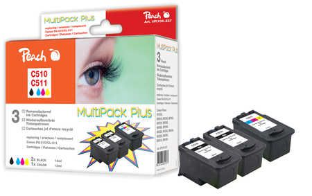 Peach  Multipack Plus, compatible avec
ID-Fabricant: PG-510BK*2, CL-511C, 2970B001*2, 2972B001