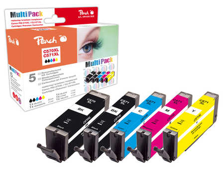 Peach  Multi Pack, compatible avec
ID-Fabricant: PGI-570XL, CLI-571XL