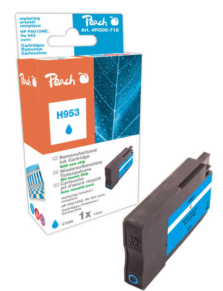 Peach  cartouche d'encre cyan compatible avec
ID-Fabricant: No. 953 c, F6U12AE
