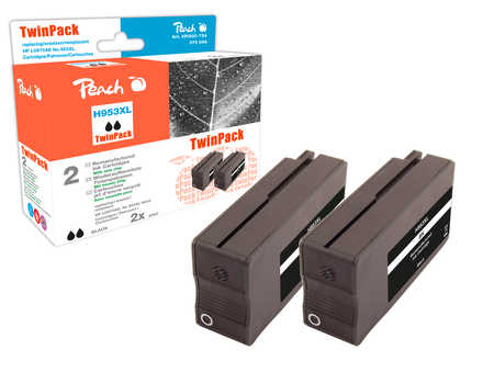 Peach Twin Pack cartouche d'encre noire HC compatible avec
ID-Fabricant: No. 953XL, L0S70AE HP OfficeJet Pro 7720