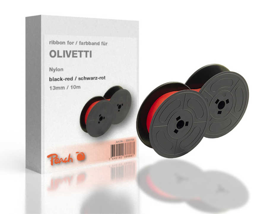 Peach Spools cartridge compatible to Olivetti, black/red, Gr1