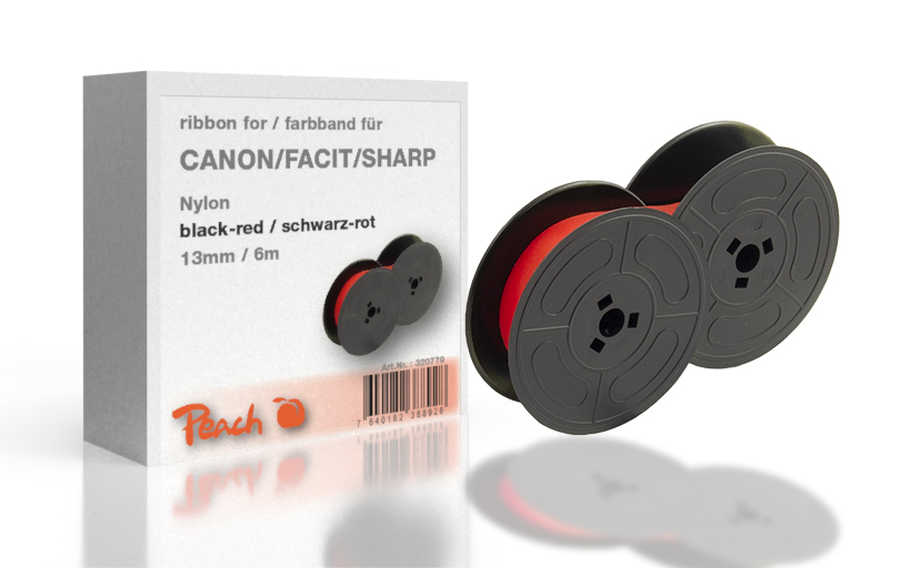 Peach Spools cartridge compatible to Canon/Facit/Sharp, black/red, Gr51
